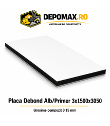 Placa BOND alb/primer 3mm, 1500x3050mm, aluminiu 0.15mm
